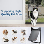 Pet Screen Door for Dogs & Cats - Heavy Duty Magnetic Lockable Flap, Inside Door 11.1x8.94inch, Easy Install for Sliding Glass/Patio Doors Screen, Scratch-Resistant & Security Latch (Size XL)