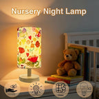 Flower Table Lamp for Girls Bedroom, Boho Pink Flowers Toddler Nursery nightlight, 3 Color Brightness, Pink Lamp, Bedtime Reading Light, Christmas Gifts for Girls