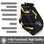 Car Seat Travel Bag Backpack for Air Travel - Karfast Universal Infant Carseat Gate Check Bag Cover for Airplane, Foldable with Pouch, Yellow