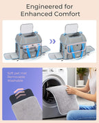 Expandable Cat Dog Carrier: NOBLE DUCK Soft-Sided Pet Carrier Airline Approved Large Small Medium Collapsible Portable Travel Up to 25 Lbs Grey