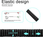 20” Strong Short Leash for Dog, Heavy Duty Bungee Dogs Leash with Padded Handle Car Seatbelt, Small Dog Training Leashs for Large or Medium Dogs - Can be Used with Other leashes (Black)