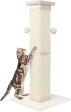 SOCATER Cat Scratching Post 33 Inch Nature Sisal Cat Scratch Post for Indoor Cats, Large Cat Scratcher Protect Your Furniture, for All Breeds