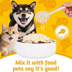 Just Try 8 OZ Fish Roe Freeze Dried Cat & Dog Food Toppers Mixers Grain Free Cat Treats for Indoor Cats Low Calorie Real Chicken Egg Yolk Omega 3 Supports Skin & Coat Health