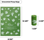 Best Pet Supplies Poop Bags for Dogs, 50% Post-Consumer Recycled Content dog waste bags on rolls, fits all poop bag holders for leashes - 600 Count, Green, Unscented