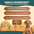 Gaines Family Farmstead Sweet Potato Chips for Dogs - 8 oz Single-Ingredient, All-Natural Dog Treats, Grain-Free & High in Fiber, Made in USA, Crunchy Training Treats