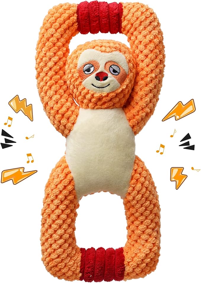 Large Squeaky Dog Toys, Stuffed Animal Dog Plush Toy,Interactive Puppy Toys with Crinkle Paper for Small, Medium, and Large Dogs,Daily Companionship, Training Reward Gift.