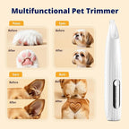 Silent Groom Pro Pet Paw Trimmer | Cordless Shaver for Dogs, Cats, Big & Small Animals with Light | Rechargeable Home and Salon Grooming Tool for Paws, Face, Ears, Butt