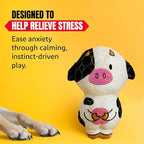 Bite Force -Durable & Strong Dog Toy Cow with Squeaker, Kevlar-Reinforced for Aggressive Chewers for Small Medium Large Dogs - Green.
