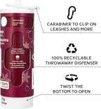 GOO-EEZ Disposable Pet Waste Bag Dispenser 3-Pack (150 ct), Pre-Loaded with 65% Recycled Dog Poop Bags with Easy-Tie Handles, No Refills Needed Twist-and-Pull Design - Holiday Collection