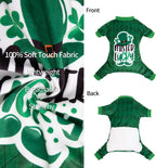 CuteBone Dog St.Patrick's Day Pajamas Puppy Onesies Small Dogs Soft Pjs Coat Cat Apparel Comfy Pet Clothes Outfit Doggie Bodysuit P274S