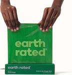 Earth Rated Dog Poop Bags, Thick Grab and Go Single Roll, Ideal for Backyard Pickups, Lavender Scented, 100 Count