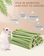 Bissap 50PCS Rabbit Chew Sticks, Natural Papaya Stems Bunny Chews Treats for Rabbits Hamsters Chinchillas Guinea Pigs Small Animals Organic Molar Chewing Snack