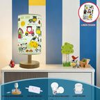 Kids Table Lamp, Boho Desk Light, 3 Level Temperature, Sturdy Wood Base, Nursery Toddler Night Light, Playroom Bedroom Lamp, Christmas Gifts for Boys or Girls