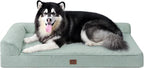 EHEYCIGA XXL Dog Bed Memory Foam, Orthopedic Giant Dog Bed Jumbo with Washable Removable Cover, Waterproof Pet Sofa Couch with Nonskid Bottom, 48x35x7.5, Greyish Green | Washable Removable Cover, Waterproof Flat Pet Sofa Couch with Nonskid Bottom, 48x3...