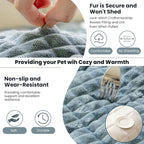 Couch Cover for Dogs Washable, Non-Slip Pet Couch Covers for Sofa, Fuzzy Dog Couch Cover Blanket, Thick, Soft, Plush Couch Cushion Covers for Sofa Protector (Blue Gray, 27.6" x 27.6"/70 x 70cm)