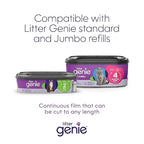 Litter Genie Style Pail Cat Litter Box Waste Disposal System for Odor Control Includes 1 Square Refill Bag