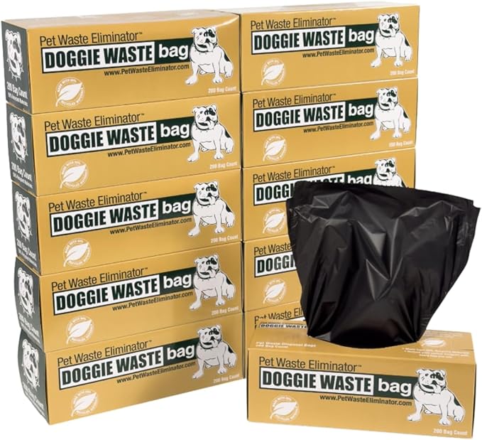 2000 Dog Poop Bags on Rolls - 50% Thicker, Leak-Proof & Opaque - Partially Made with Recycled Materials for Bulk Use, Parks, HOAs, Apartments