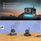 Magnetic RV Wireless Backup Camera, HD 1080P 10" Loop Recording Monitor, 2-Rear View 2-Side View Cameras Wireless System for RV Trailer Trucks, Built-in 9600mAh Battery, Night Vision- ZEROXCLUB BC104