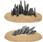 Natural Slate Stone Rocks 2 to 8 inch Aquariums Stone for Aquascaping,Terrariums, Reptile Enclosures,Paludariums,and Gardens-20lb