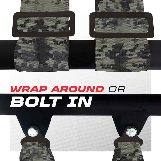1pc 50 Cal Camo 4 Point Harness 3in Straps, Racing Harness Seat Belt | Ultra Kush padding, Push Button quick release hardware. Universal Fit for UTV, RZR, race car.