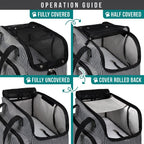 PetAmi Small Dog Purse Carrier, Soft-Sided Pet Carrier Bag with Pockets, Portable Puppy Cat Travel Handbag Tote, Airline Approved Breathable Mesh, Poop Bag Dispenser, Max 18 lbs, Stripe Black