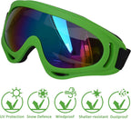 Large Dog Sunglasses With Adjustable Strap UV Protection, Windproof Puppy Eyewear, Suitable for Medium-Large Pets, Eyes Protection, Soft Goggles (Green Frame)