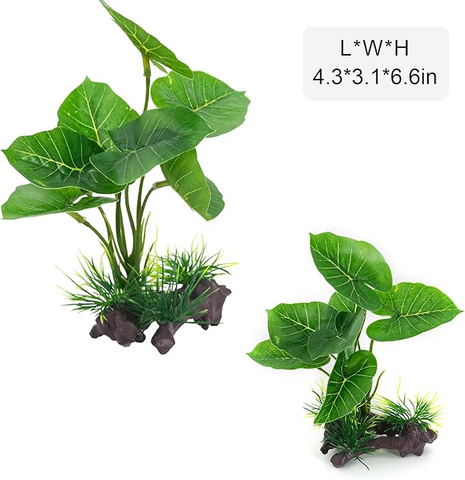 Fish Tank Decorations Aquarium Ornaments 3pcs Betta Silk Leaf Plants Artificial Driftwood Cave Aquarium Plants Accessories