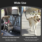 3 Pack Dog Seat Belt for Car, Car Headrest Restraint Adjustable Nylon Fabric, Dog Restraints Vehicle Seatbelts Harness