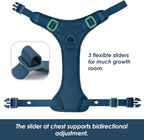 No Pull Dog Harness, Puppy Vest with Front Clip for Small Medium Large Sized Dog(Prussian Blue,M)
