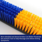 Livestock Scratch Brush With 24 Screws，Animal Back Scratching Brush for Cow,Cattle,Sheep, Horses,Pigs，Massage Grooming Tool (Yellow, 6pcs)