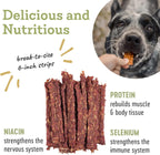 Farm Hounds - Boar Strips - Premium Natural Jerky for Dogs - from 100% Humanely Raised Boar - Break-to-Size - Great for Training & Treats - No Added Fillers - Made in USA - 4.5 oz - 2 Pack