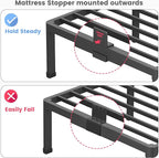 16 Inch Full Size Metal Platform Bed Frame with Round Corners, Storage Space Under High Bed Frame-Heavy Duty Steel Slats Support, Noise Free - Easy Assembly - No Box Spring Needed