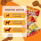 Jungle Calling Rawhide Free Dog Treats, Peanut Butter Bones, 6.5'' Pet Chews for Medium and Large Dogs,Digestible Chewing Snacks,4 Count (Pack of 1)