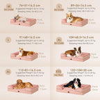 EHEYCIGA Orthopedic Dog Bed for Medium Dogs, Waterproof Memory Foam Medium Dog Beds with Sides, Non-Slip Bottom and Egg-Crate Foam Pet Couch Bed with Washable Removable Cover, Dusty Pink