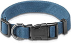 Blue Dog Collar for Medium Size Dog, Breathable, Anti-Odor & Soft, Comfortable for Sensitive Skin Puppies, 90% Bamboo Rayon, Adjustable Quick-Release Buckle Pet Collar for Medium Breeds
