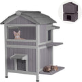 GUTINNEEN Outdoor Cat House Insulated for Winter Waterproof Feral Cat Shelter…
