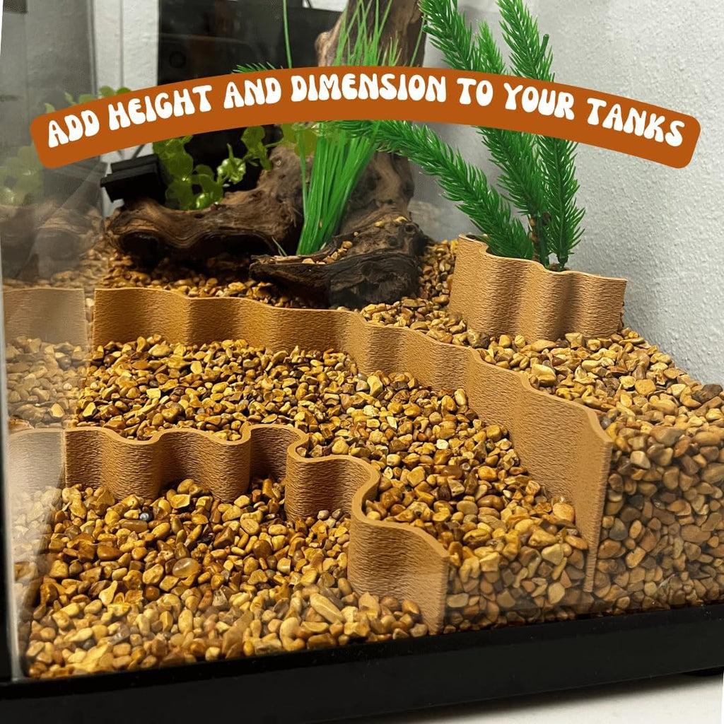 REEFSHAPE Aquarium or Terrarium Substrate Cliffs Combo Pack | Separate Substrate Layers in Aquariums or Terrariums to Create Cliffs & Depth | Made in USA (Cliff Combo, Tan)