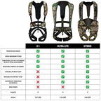 Hunter Safety System X-1 Bow-Hunter Harness for Tree-Stand Hunting, Lightweight Comfortable Safe All-Season Great Mobility, Large/X-Large, Camo