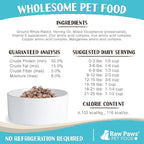 Raw Paws Freeze Dried Dog Food & Cat Food - Rabbit Recipe, 16-oz - Made in USA - Freeze-Dried Dog Food, Raw Dog and Cat Food