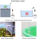 Compact Aquarium Siphon Vacuum and Water Changer Kit with Cleaning Brush. Perfect for Simultaneous Water Changing and Cleaning in Small Fish Tanks. Gravel and Sand Cleaning.