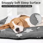 Mora Pets Cat Bed for Indoor Cats Washable Dog Crate Pad Cute Star Dog Bed Mat for Small Dogs Pet Kennel Pad for Cage Soft Flat Puppy Kitten for Sleeping Anti-Slip Grey 22 x 13 inch 2 Pack