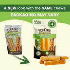 EcoKind Premium Gold Yak Cheese Himalayan Dog Chews, Dog Treats Large Breed, All Natural, High Protein, for Aggressive Chewers, Large - 8+ Chews (2 lbs)