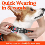rabbitgoo Dog Harness for Large Dogs, No Pull Pet Vest with 3 Buckles, Adjustable Soft Padded Pet Harness with Easy Control Handle and Reflective Strips, Orange, XL