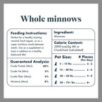 King Lou Pets - Whole Minnows for Cats and Dogs - Freeze Dried Minnows - USA-Made Freeze Dried Dog Treats and Cat Treats - Omega Rich for Skin and Coat Health - 1 lb Prior to Freeze-Drying