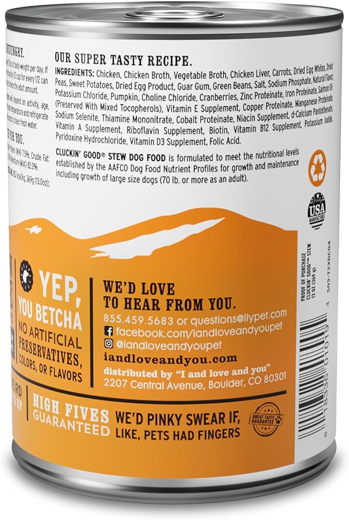 "I and love and you" Naked Essentials Wet Dog Food - Grain Free and Canned, Chicken, 13-Ounce, Pack of 12 Cans
