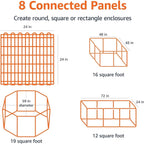 Amazon Basics Foldable Octagonal Metal Exercise Puppy / Dog Playpen - Indoor/Outdoor, Single Door, Extra Small (8 Panels, 24 x 24), Easy to assemble and store, 24" - Puppy, Black