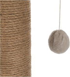 Trixie Valencia Scratching Post – Cat Tower with Sisal Posts, Condo & Dangling Toy – Compact Cat Furniture for Indoor Cats – Gray, 17.3" x 13" x 28"