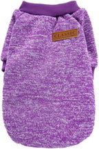 Jecikelon Dog Clothes Dogs Sweater Soft Puppies Clothing Winter Puppy Sweaters Warm Outfit for Dogs Small XXS XS Cat Apparel (X-Large, Purple)