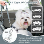 BWOGUE Pet Dog Cat Seat Belt Reflective Car Dog Headrest Restraint Leash Elastic Buffer Bungee Adjustable Tangle-Free Safety Leads Vehicle Seatbelt Harness for Small, Medium and Large Dogs (1 Pack)