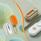 Marchul 3-in-1 Self-Cleaning Steam Grooming Brush - Removes Loose Undercoat for Long & Short Haired Cats, Kittens